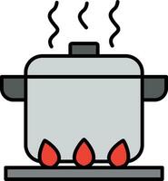 Boiling Line Filled Icon vector