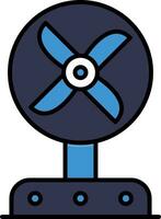 Fan Line Filled Icon vector