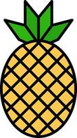 Pineapple Line Filled Icon vector