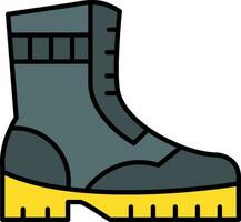 Boot Line Filled Icon vector
