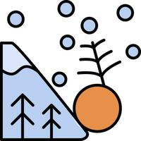 Avalanche Line Filled Icon vector