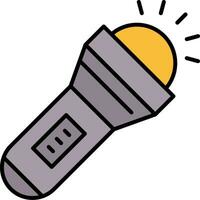 Torch Line Filled Icon vector