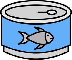 Tuna Line Filled Icon vector