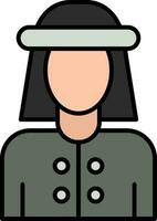Islamic Man Line Filled Icon vector