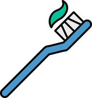 Toothbrush Line Filled Icon vector