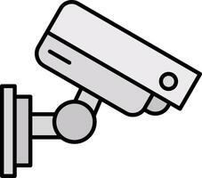 Security Camera Line Filled Icon vector