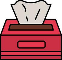 Tissue Box Line Filled Icon vector