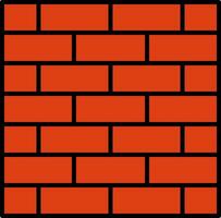 Brickwall Line Filled Icon vector