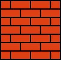 Brickwall Line Filled Icon vector