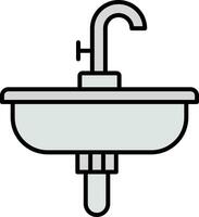 Sink Line Filled Icon vector