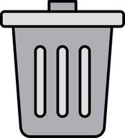 Garbage Line Filled Icon vector