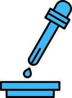 Pipette Line Filled Icon vector