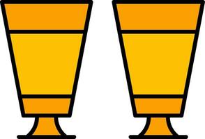 Goblet Line Filled Icon vector