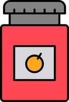 Jam Jar Line Filled Icon vector