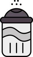 Salt Line Filled Icon vector