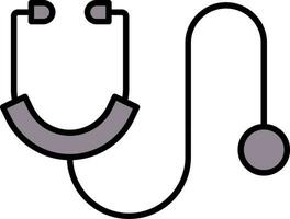 Stethoscope Line Filled Icon vector