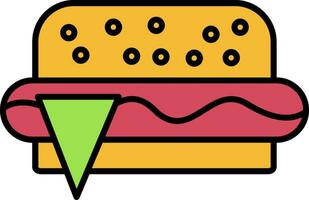 Fast Food Line Filled Icon vector