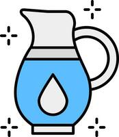 Jug Line Filled Icon vector