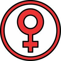 Female symbol Line Filled Icon vector