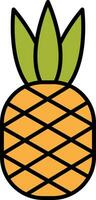 Pineapple Line Filled Icon vector