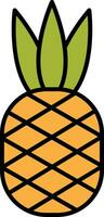 Pineapple Line Filled Icon vector