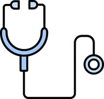 Stethoscope Line Filled Icon vector