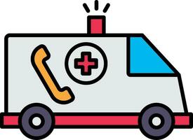 Emergency Line Filled Icon vector