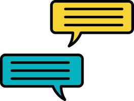 Conversation Line Filled Icon vector