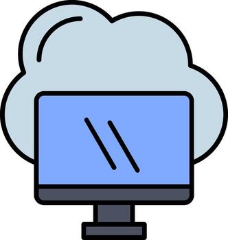 Computing Line Filled Icon vector