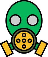 Gas Mask Line Filled Icon vector