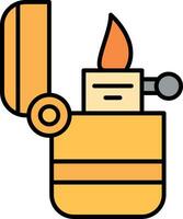 Lighter Line Filled Icon vector