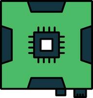 Motherboard Line Filled Icon vector