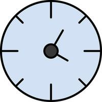 Clock Line Filled Icon vector