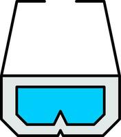 3d Glasses Line Filled Icon vector