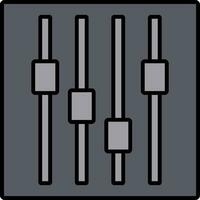 Faders Line Filled Icon vector
