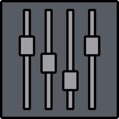 Faders Line Filled Icon