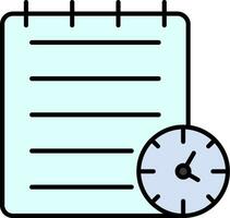 Planning Line Filled Icon vector