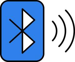 Bluetooth línea lleno icono vector