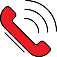 Telephone Line Filled Icon vector