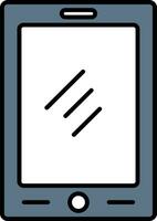 Tablet Line Filled Icon vector