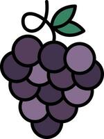 Zinfandel Grapes Line Filled Icon vector