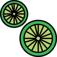 Lime Line Filled Icon vector
