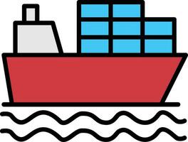 Shipment Line Filled Icon vector