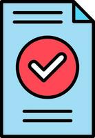 Verified Line Filled Icon vector