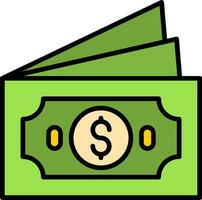 Cash Line Filled Icon vector