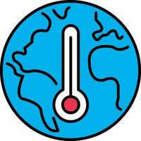 Climate Change Line Filled Icon vector