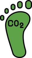 Carbon Footprint Line Filled Icon vector