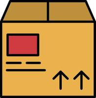 Delivery Box Line Filled Icon vector