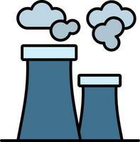 Air Pollution Line Filled Icon vector