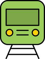 Rail Line Filled Icon vector